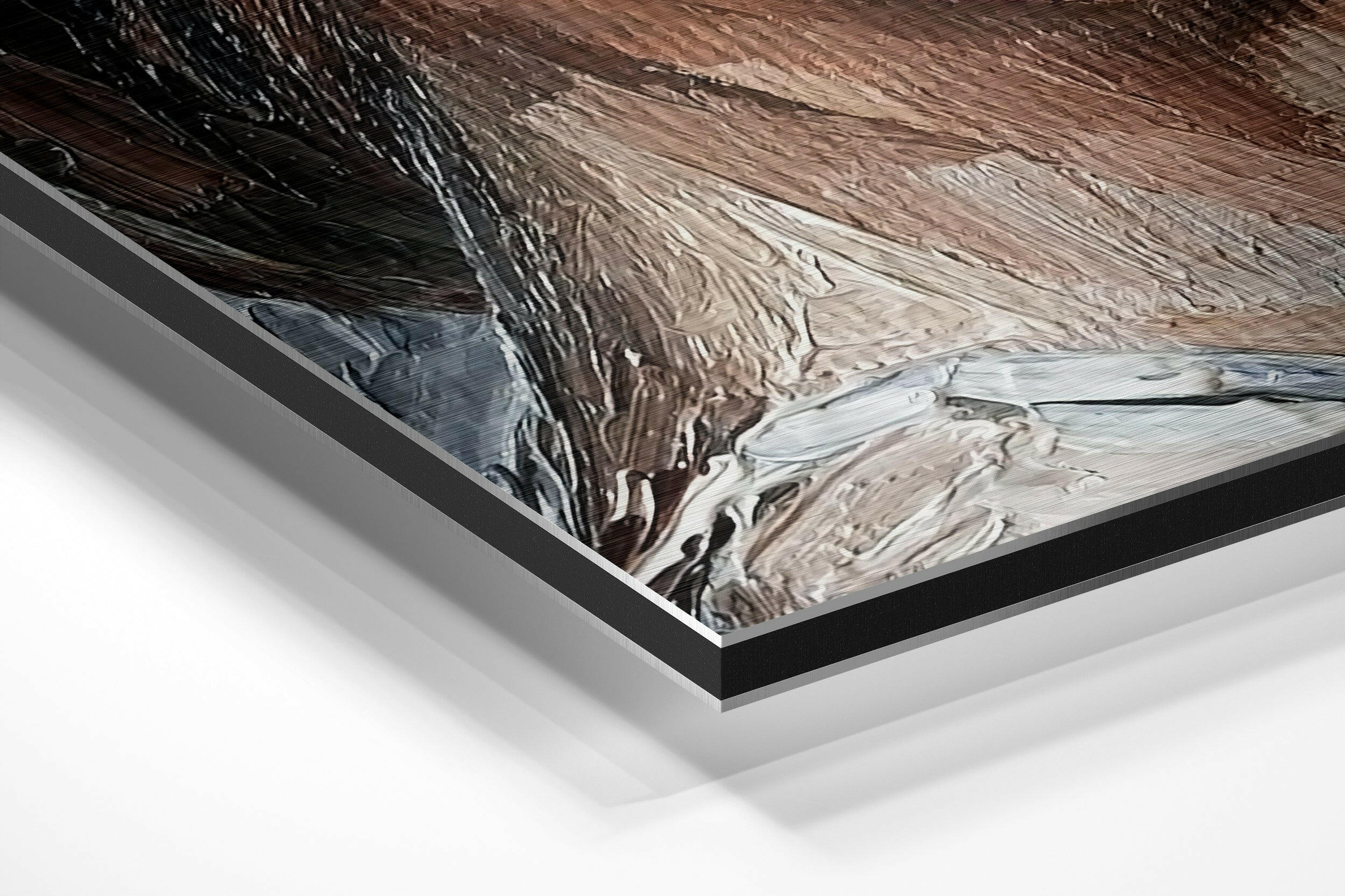 Pure Beauty Brushed Aluminium Dibond Wall Art.