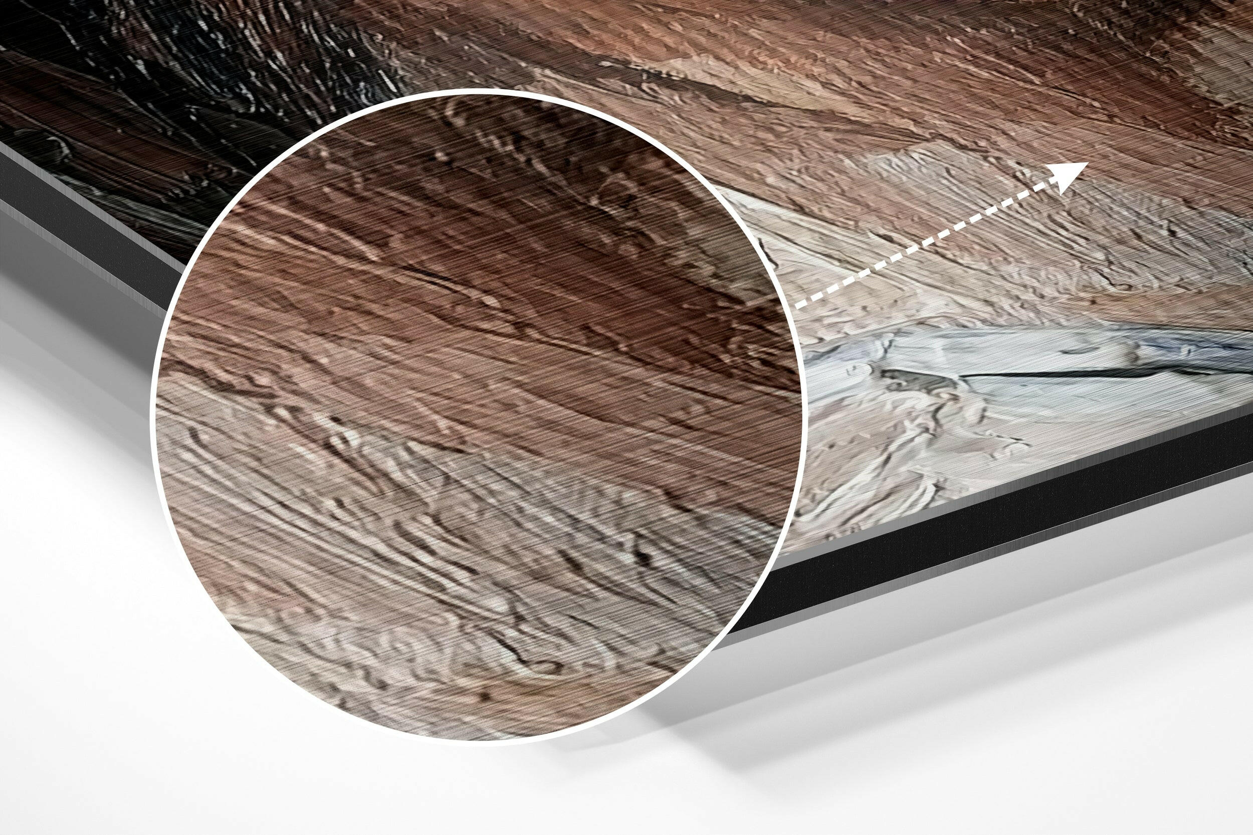 Pure Beauty Brushed Aluminium Dibond Wall Art.