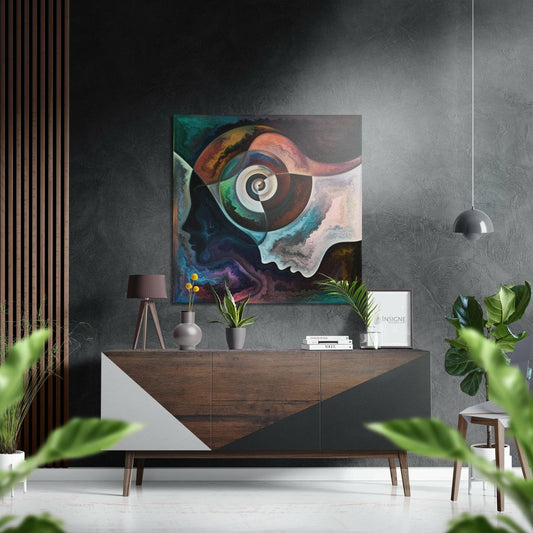Spiral Thoughts Brushed Aluminium Dibond Wall Art.