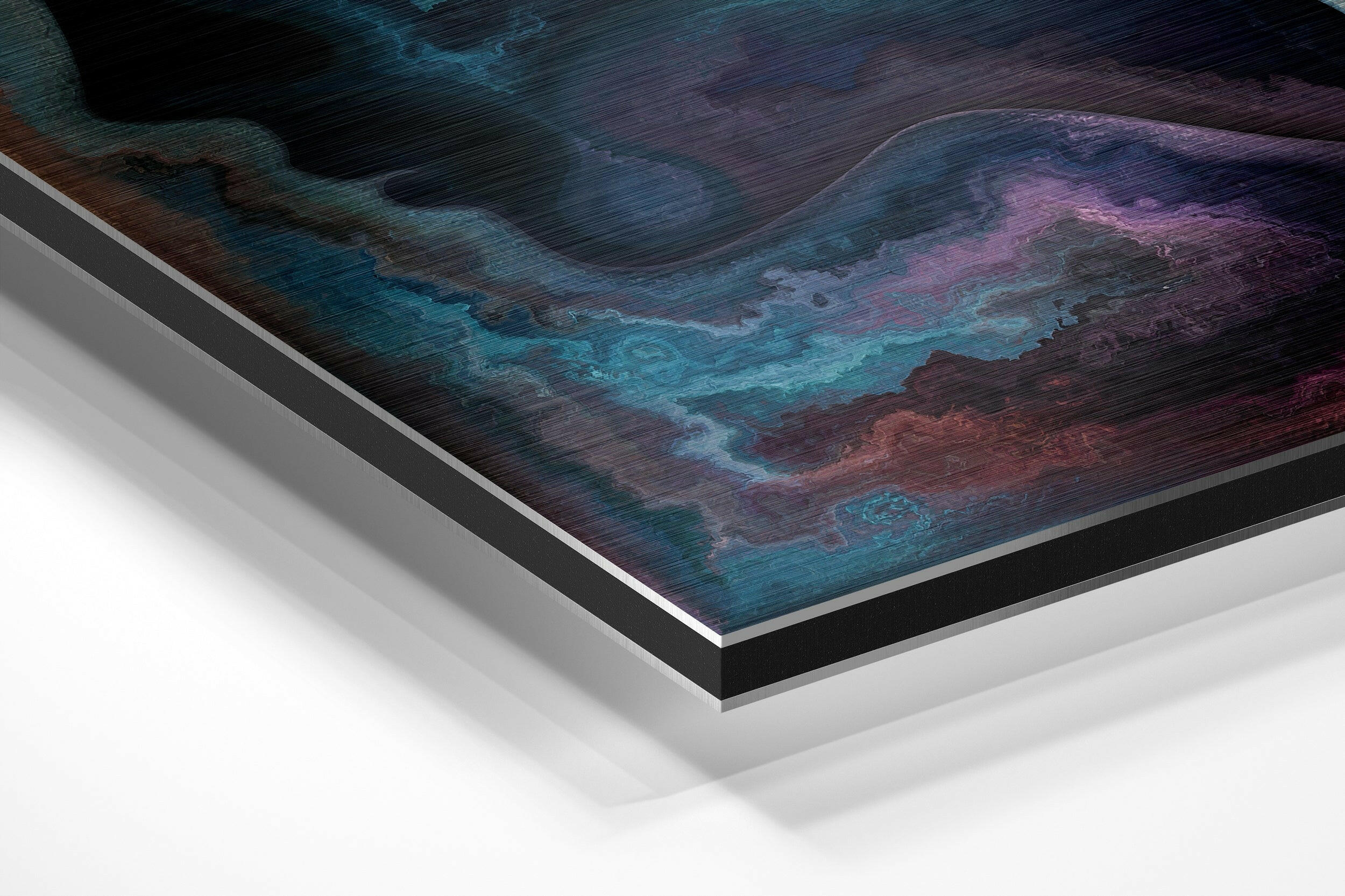 Spiral Thoughts Brushed Aluminium Dibond Wall Art.