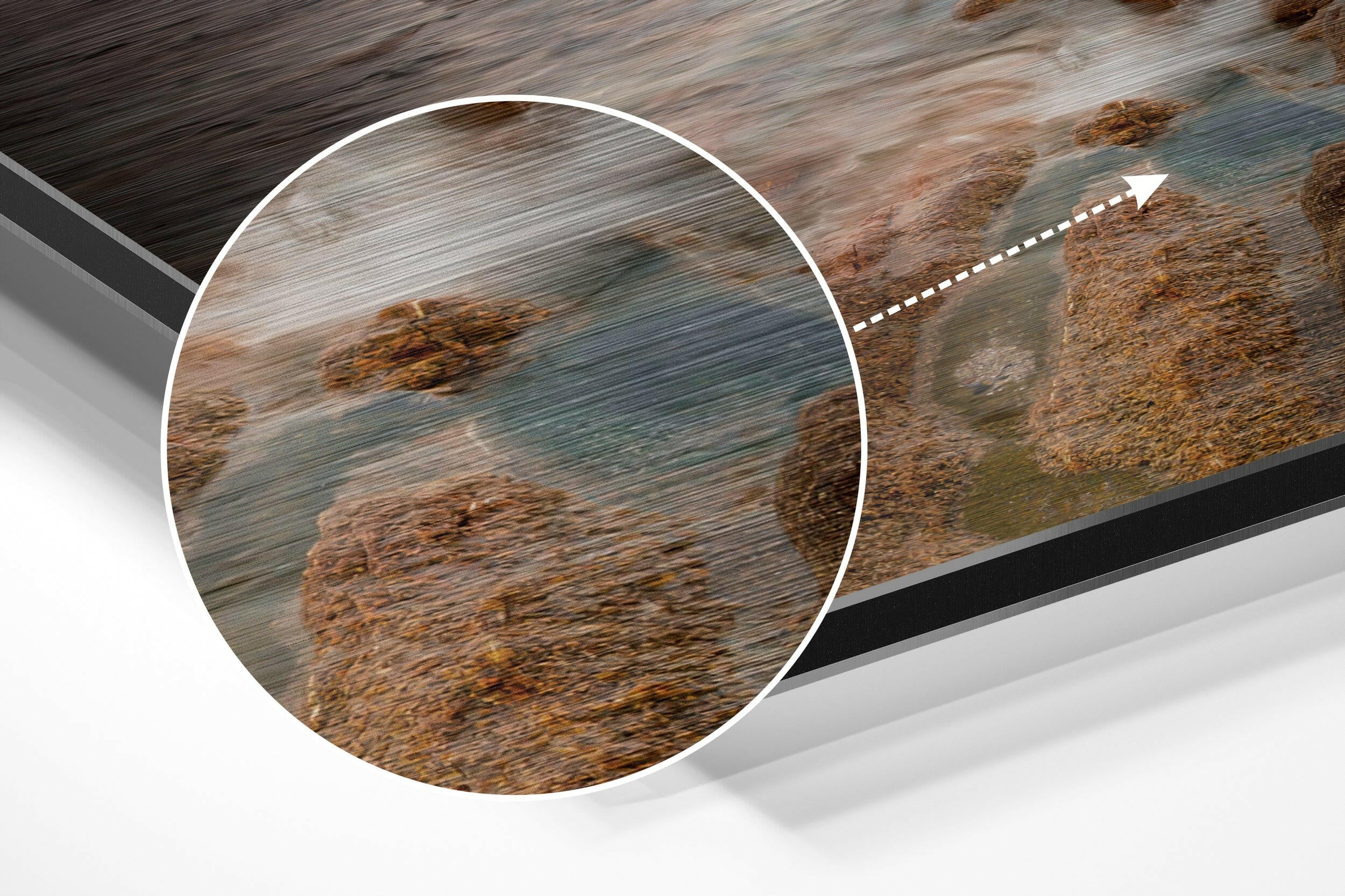 Coast Brushed Aluminium Dibond Wall Art.