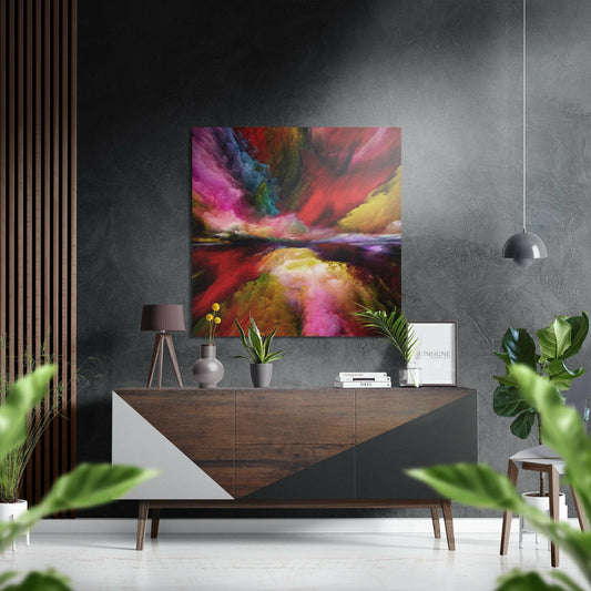 Color Clouds Brushed Aluminium Dibond Wall Art.