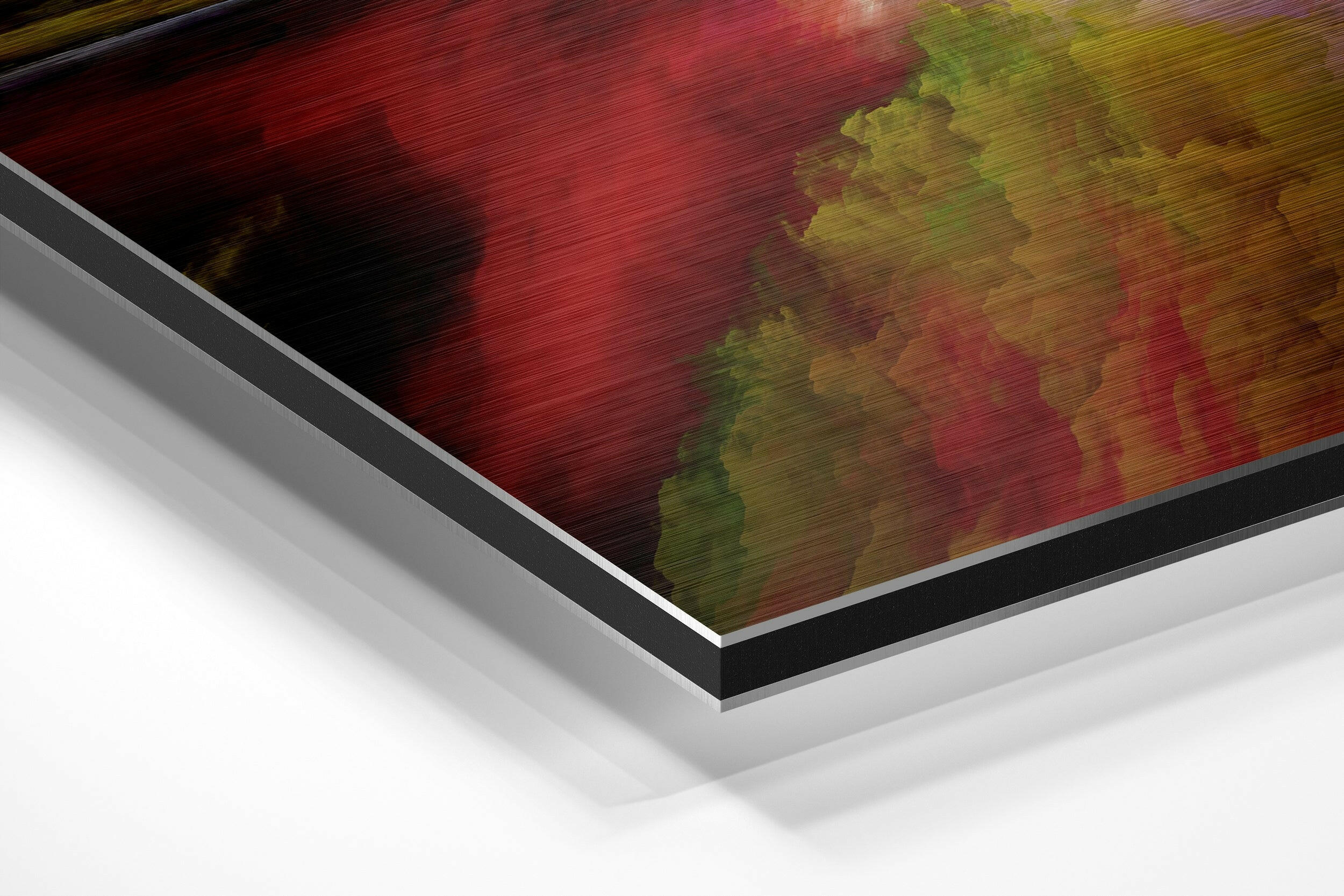 Color Clouds Brushed Aluminium Dibond Wall Art.