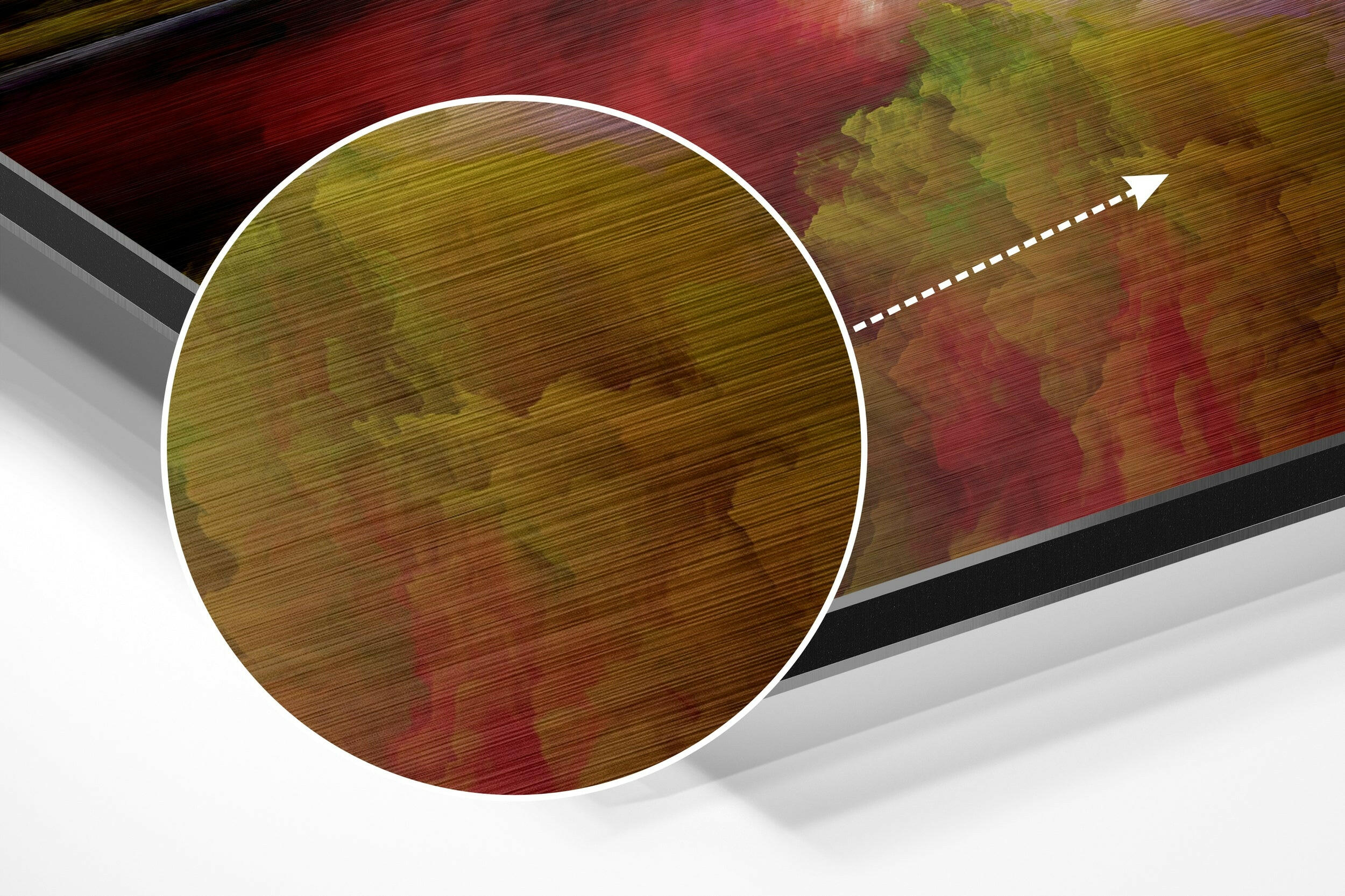 Color Clouds Brushed Aluminium Dibond Wall Art.