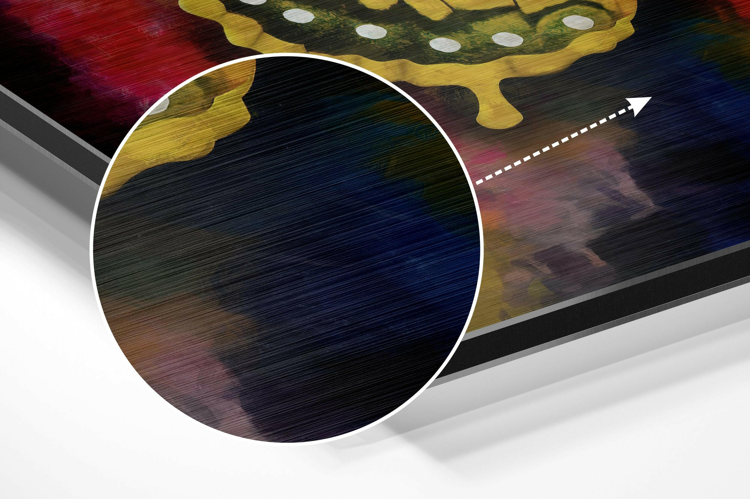 Butterfly Brushed Aluminium Dibond Wall Art.