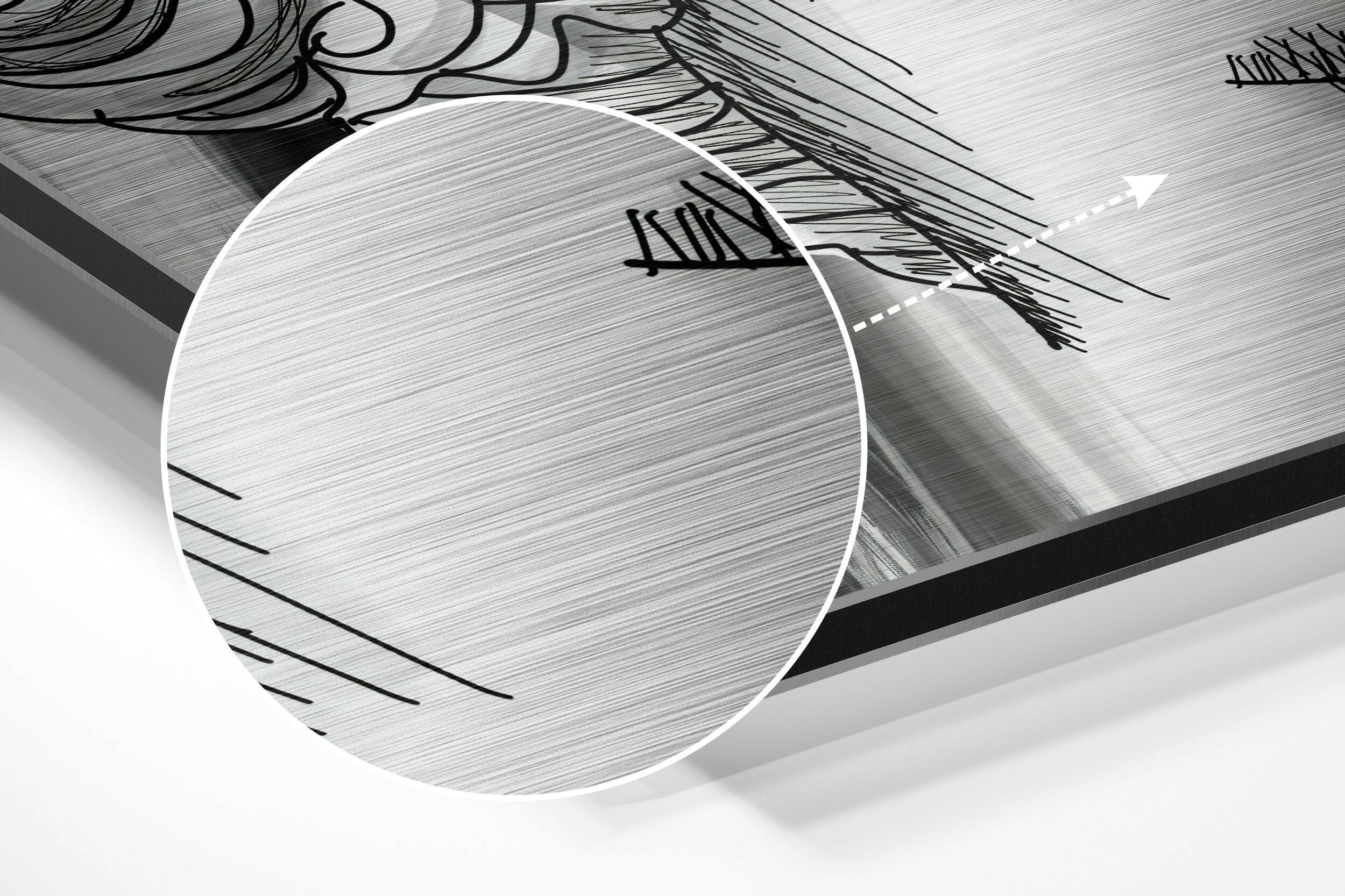 Yellow Protest Brushed Aluminium Dibond Wall Art.