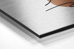 Line Art Brushed Aluminium Dibond Wall Art.