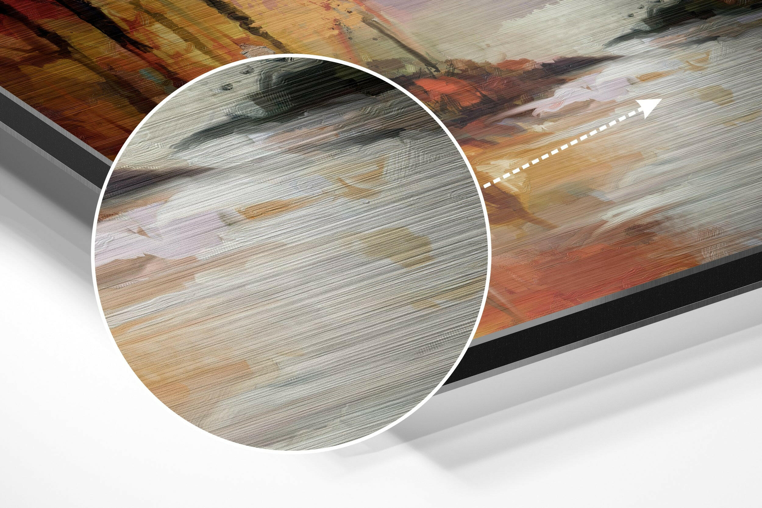 Autumn in Forest Brushed Aluminium Dibond Wall Art.