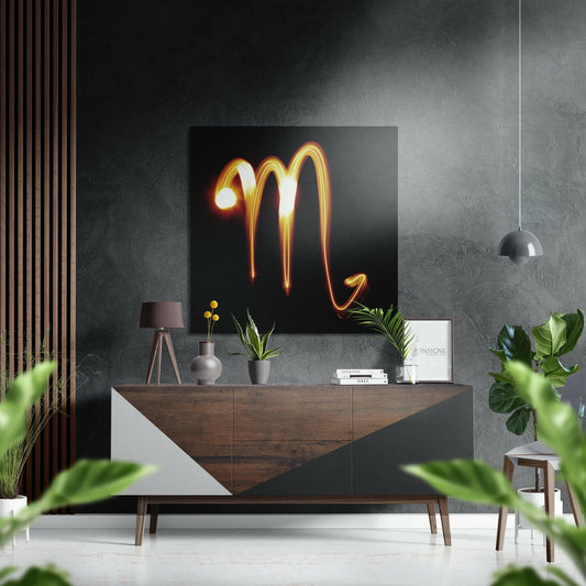 Scorpio Brushed Aluminium Dibond Wall Art.