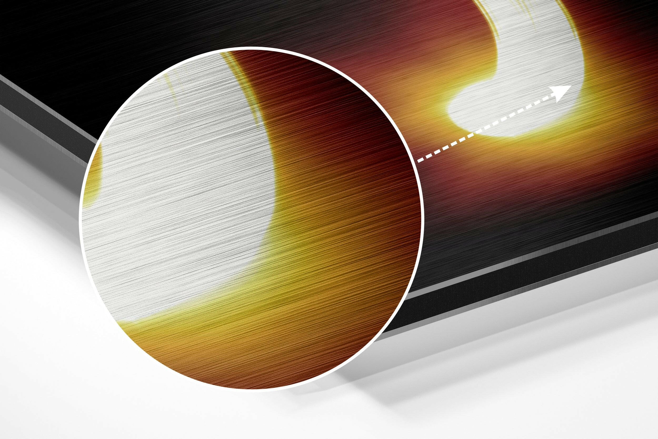 Pisces Brushed Aluminium Dibond Wall Art.