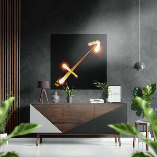 Sagittarius Brushed Aluminium Dibond Wall Art.
