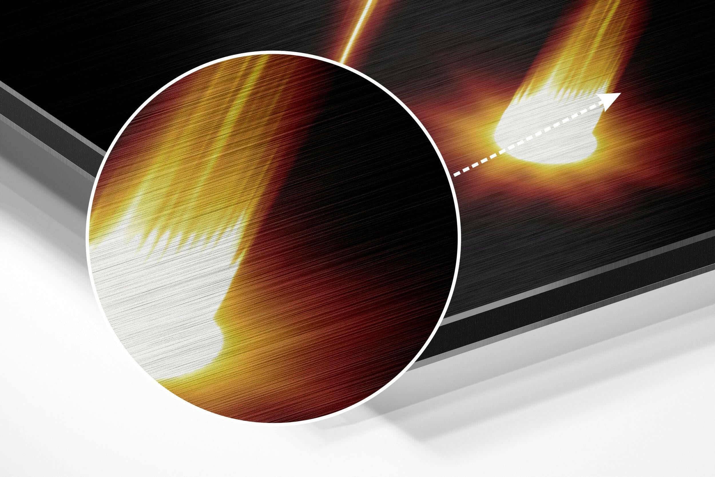 Libra Brushed Aluminium Dibond Wall Art.