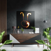 Taurus Brushed Aluminium Dibond Wall Art.
