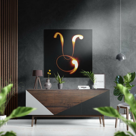 Taurus Brushed Aluminium Dibond Wall Art.