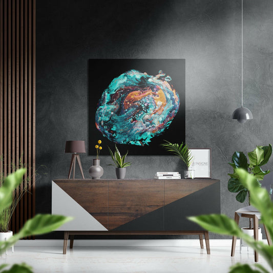 Dance of Green Brushed Aluminium Dibond Wall Art.