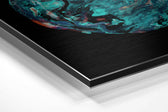 Dance of Green Brushed Aluminium Dibond Wall Art.