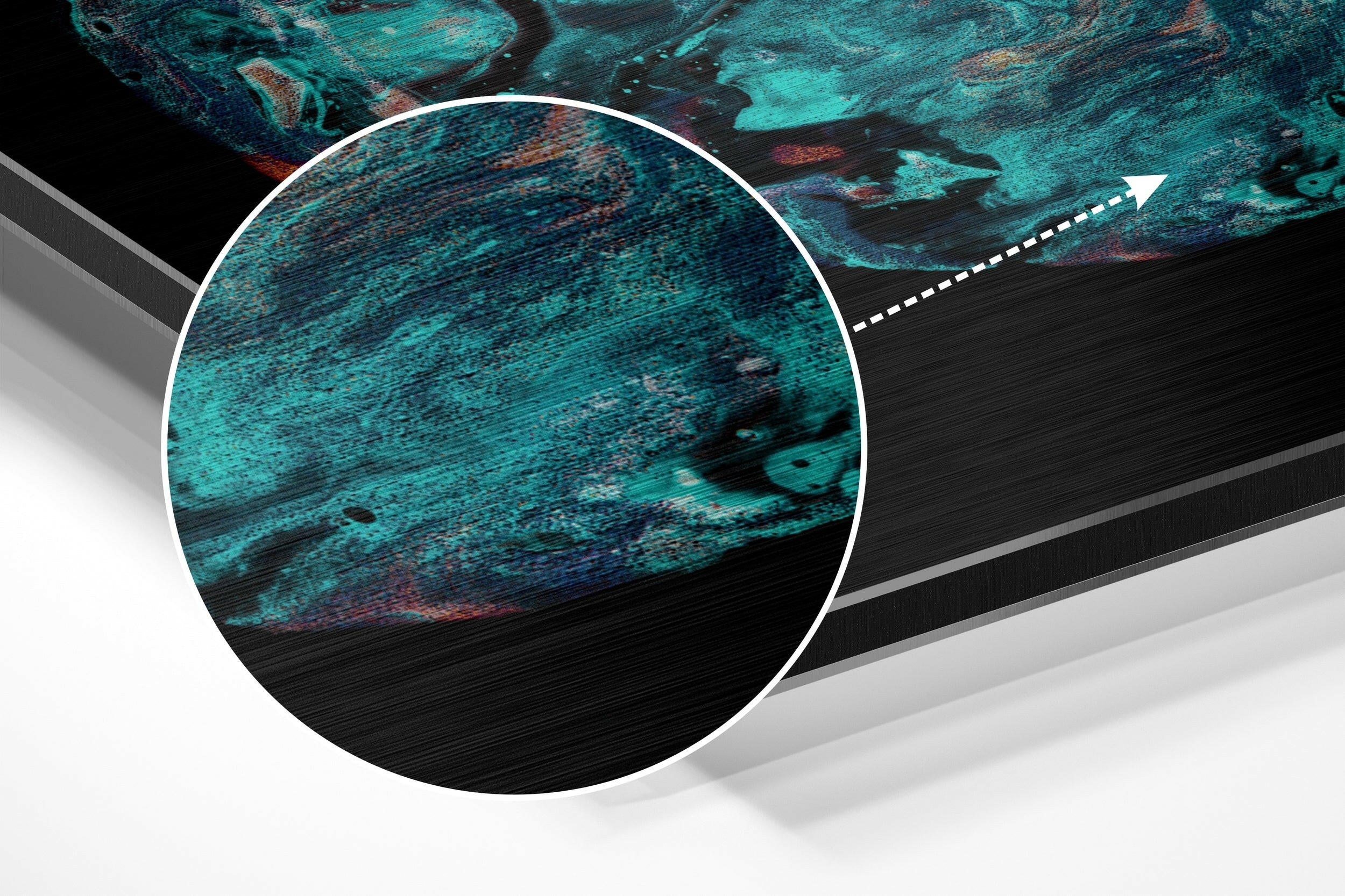 Dance of Green Brushed Aluminium Dibond Wall Art.