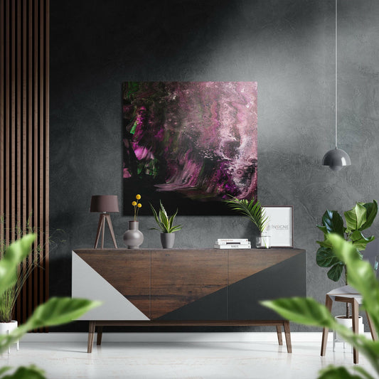 Dance of Purple Brushed Aluminium Dibond Wall Art.