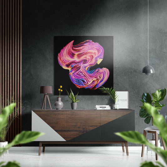 Dance of Pink Brushed Aluminium Dibond Wall Art.