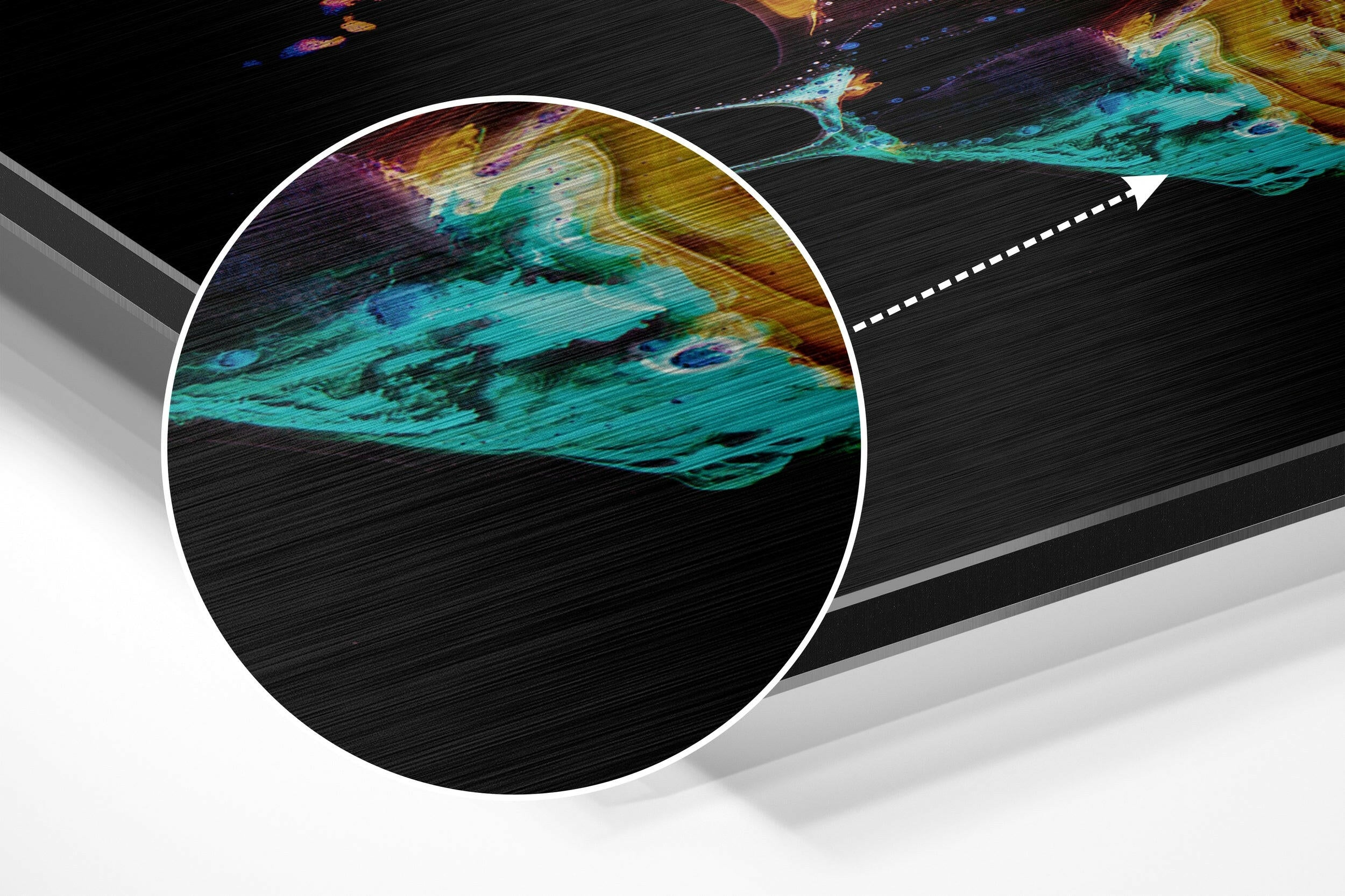 Dance of Yellow Brushed Aluminium Dibond Wall Art.