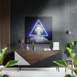 Triangle Thoughts Brushed Aluminium Dibond Wall Art.