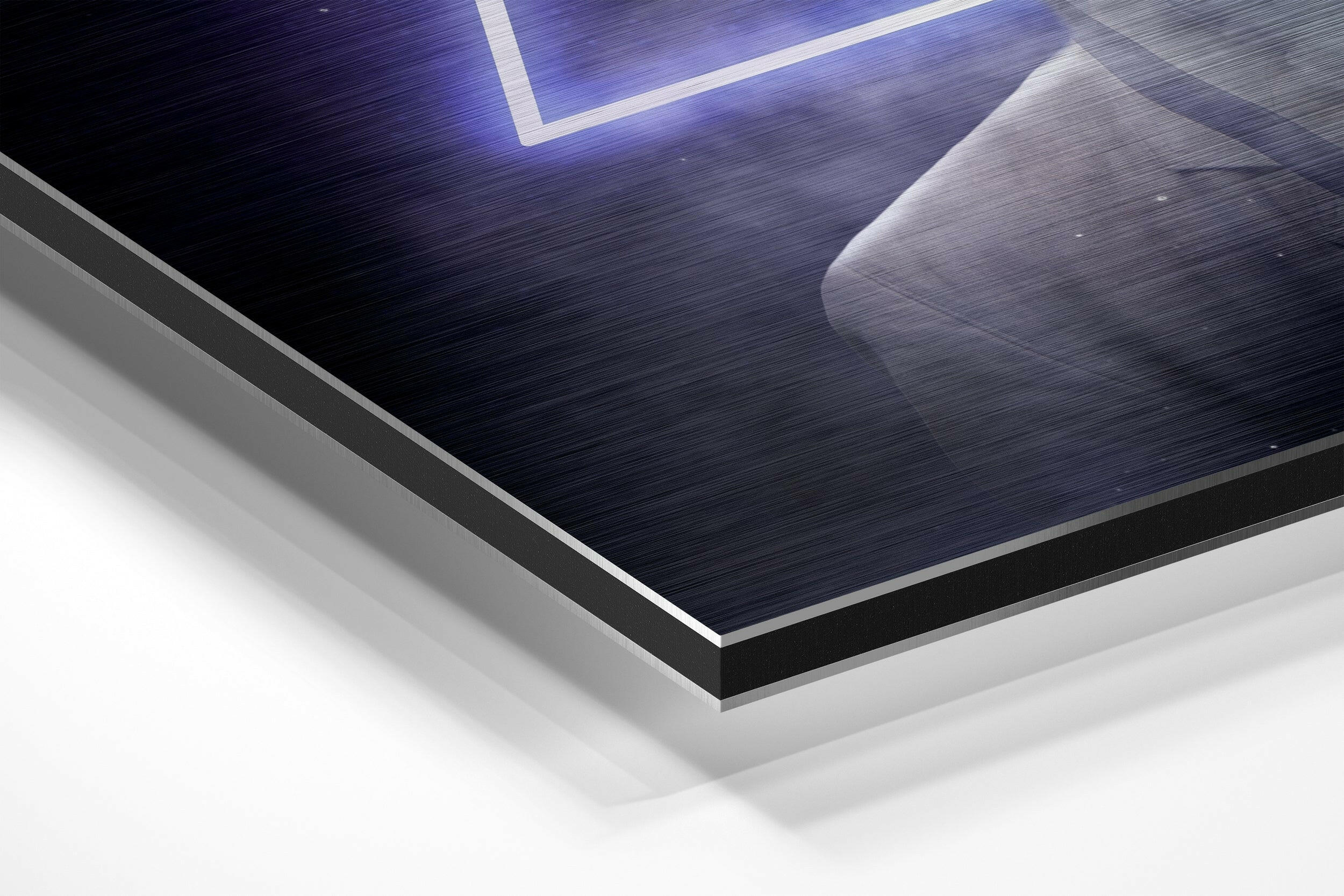 Triangle Thoughts Brushed Aluminium Dibond Wall Art.