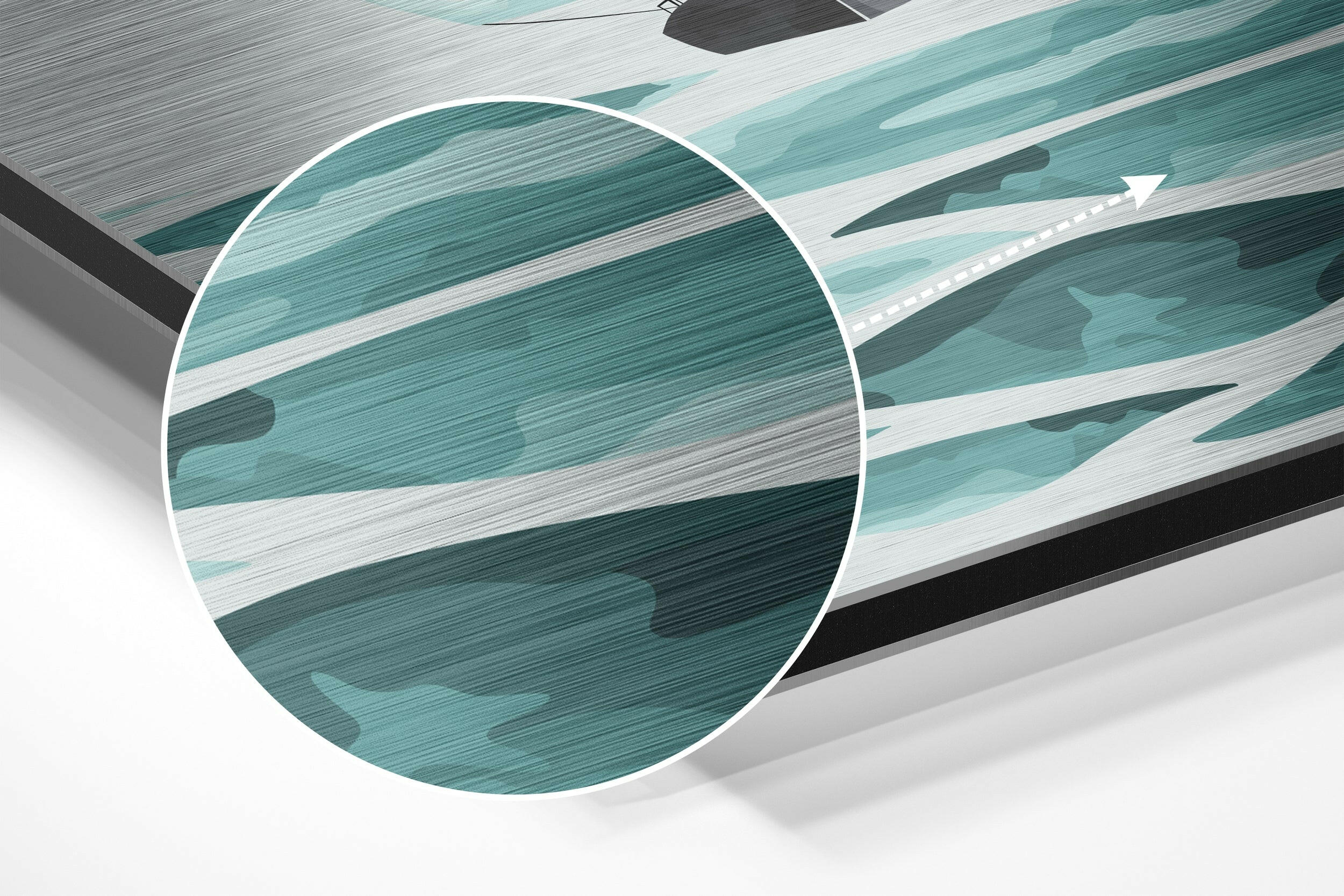 Let Your Dreams Brushed Aluminium Dibond Wall Art.