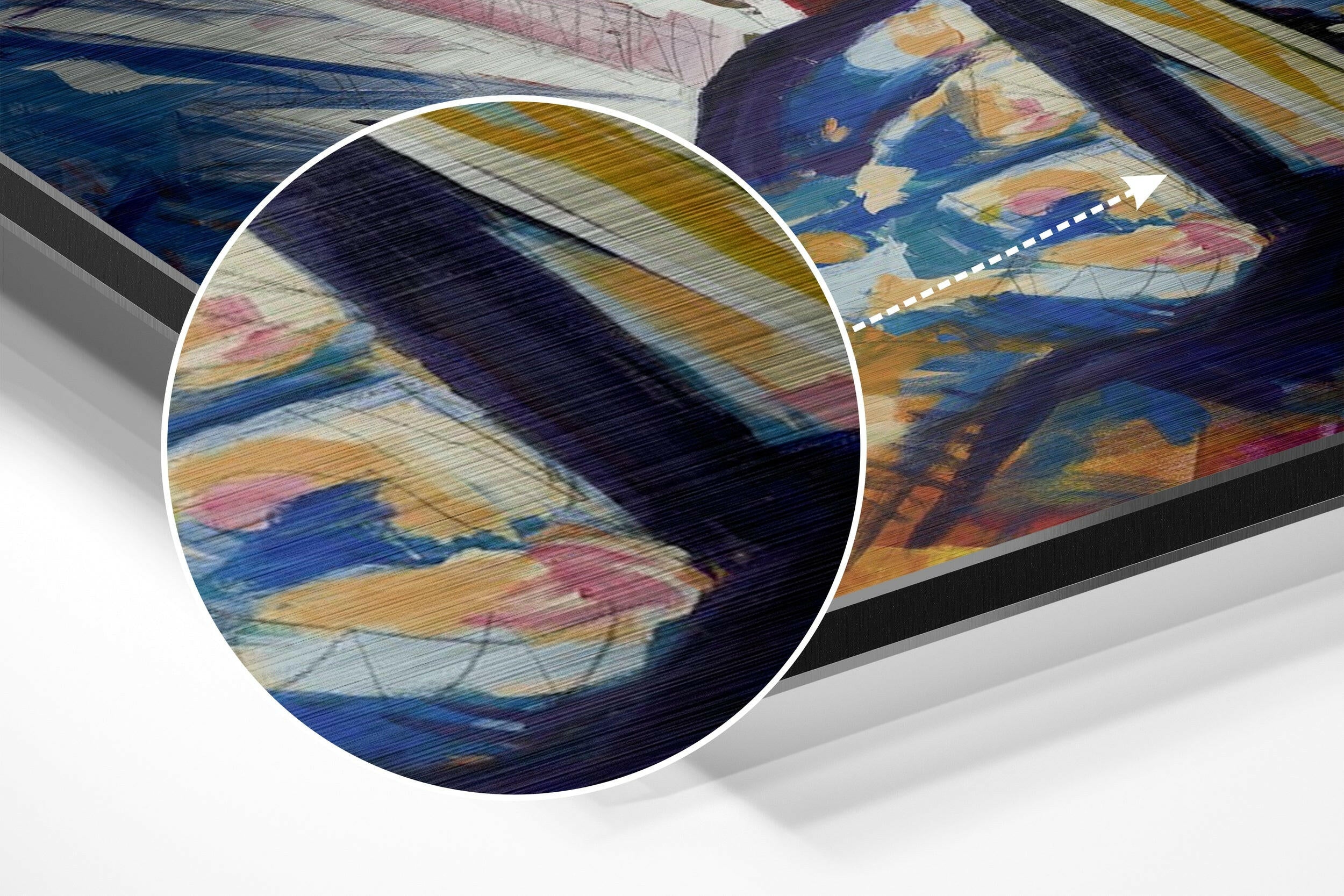 Jazz Brushed Aluminium Dibond Wall Art.