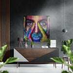 Woman Brushed Aluminium Dibond Wall Art.