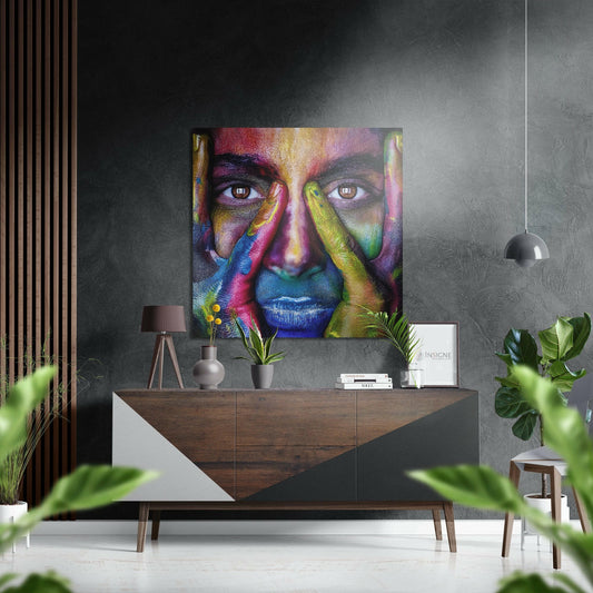 Woman Brushed Aluminium Dibond Wall Art.