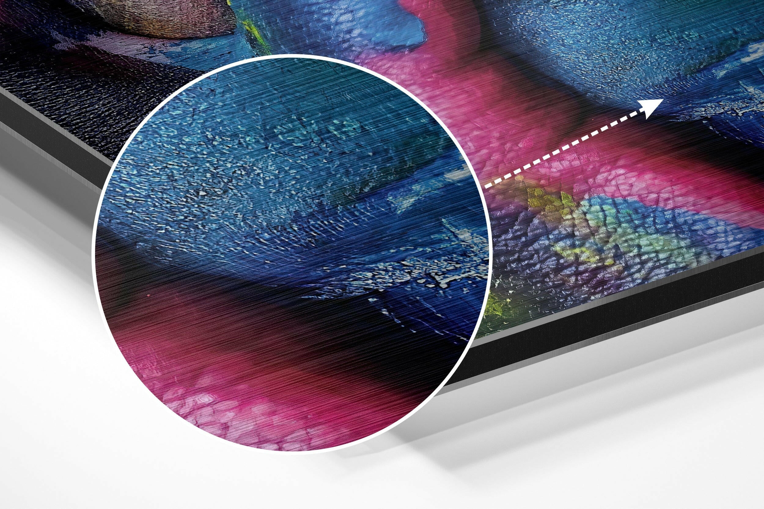 Woman Brushed Aluminium Dibond Wall Art.