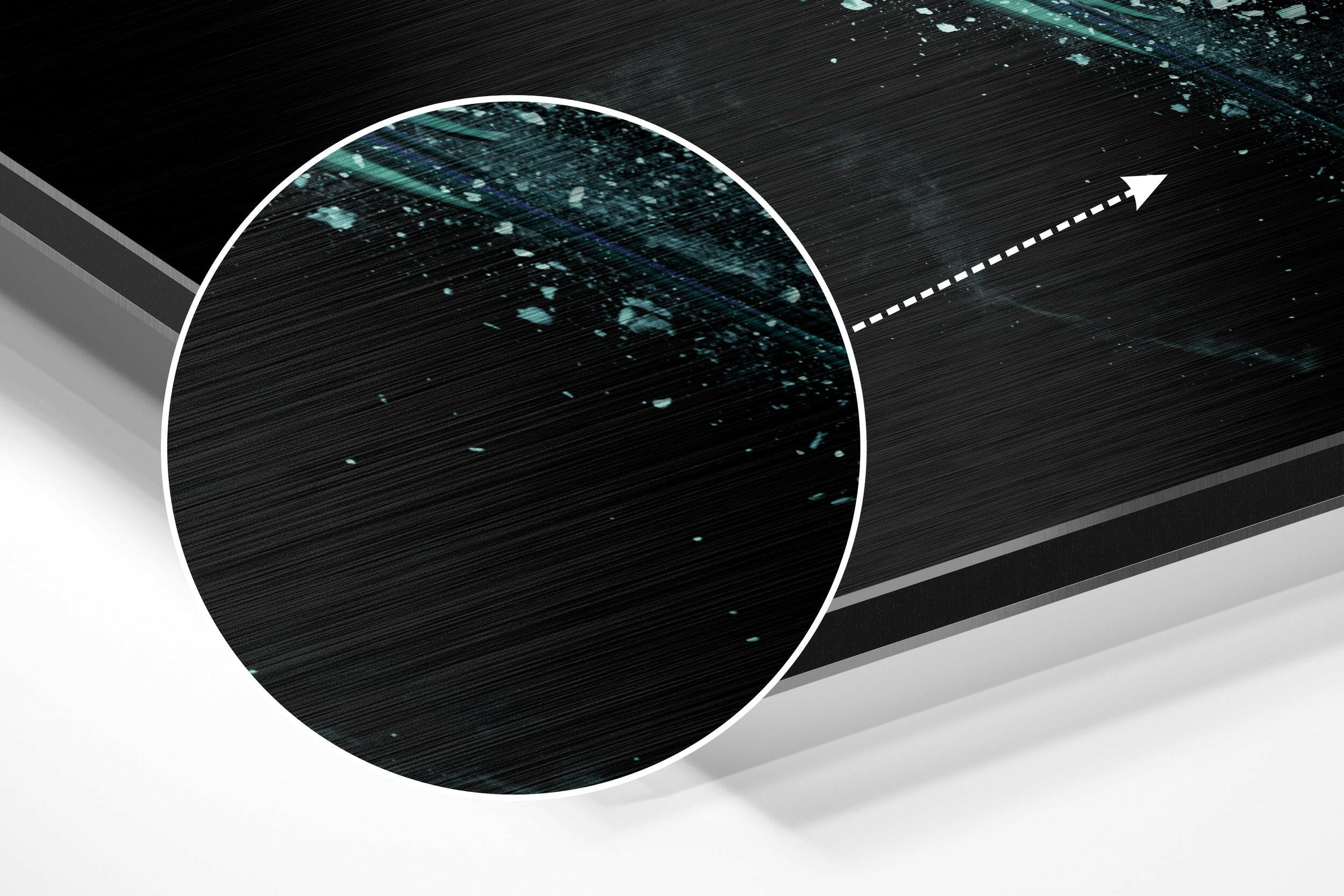 Sparkling Wings Brushed Aluminium Dibond Wall Art.