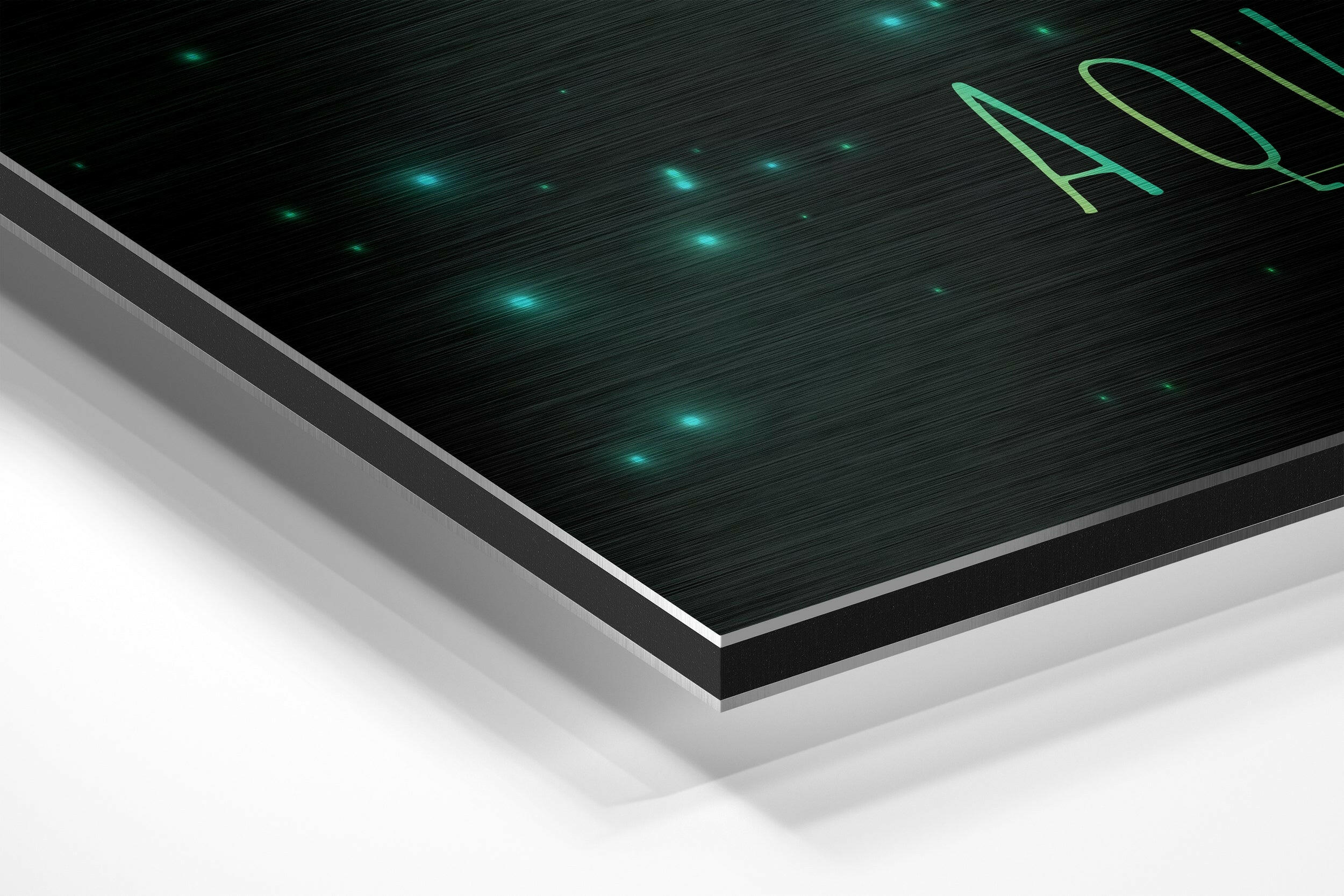 Aquarius Brushed Aluminium Dibond Wall Art.