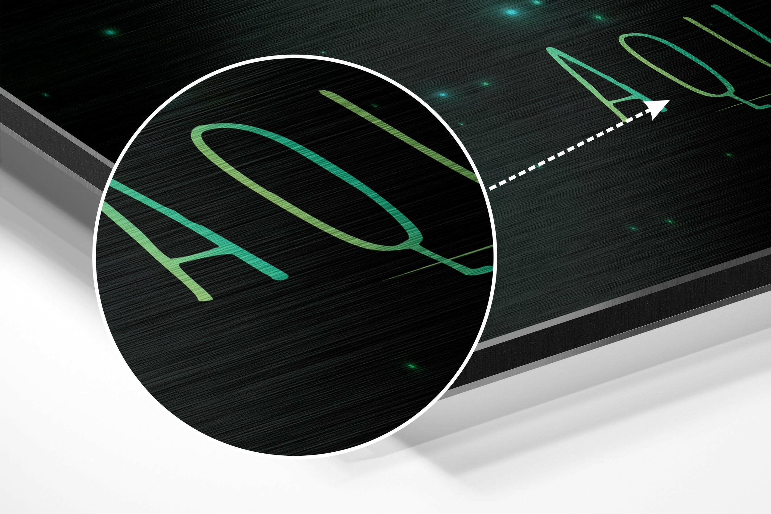 Aquarius Brushed Aluminium Dibond Wall Art.