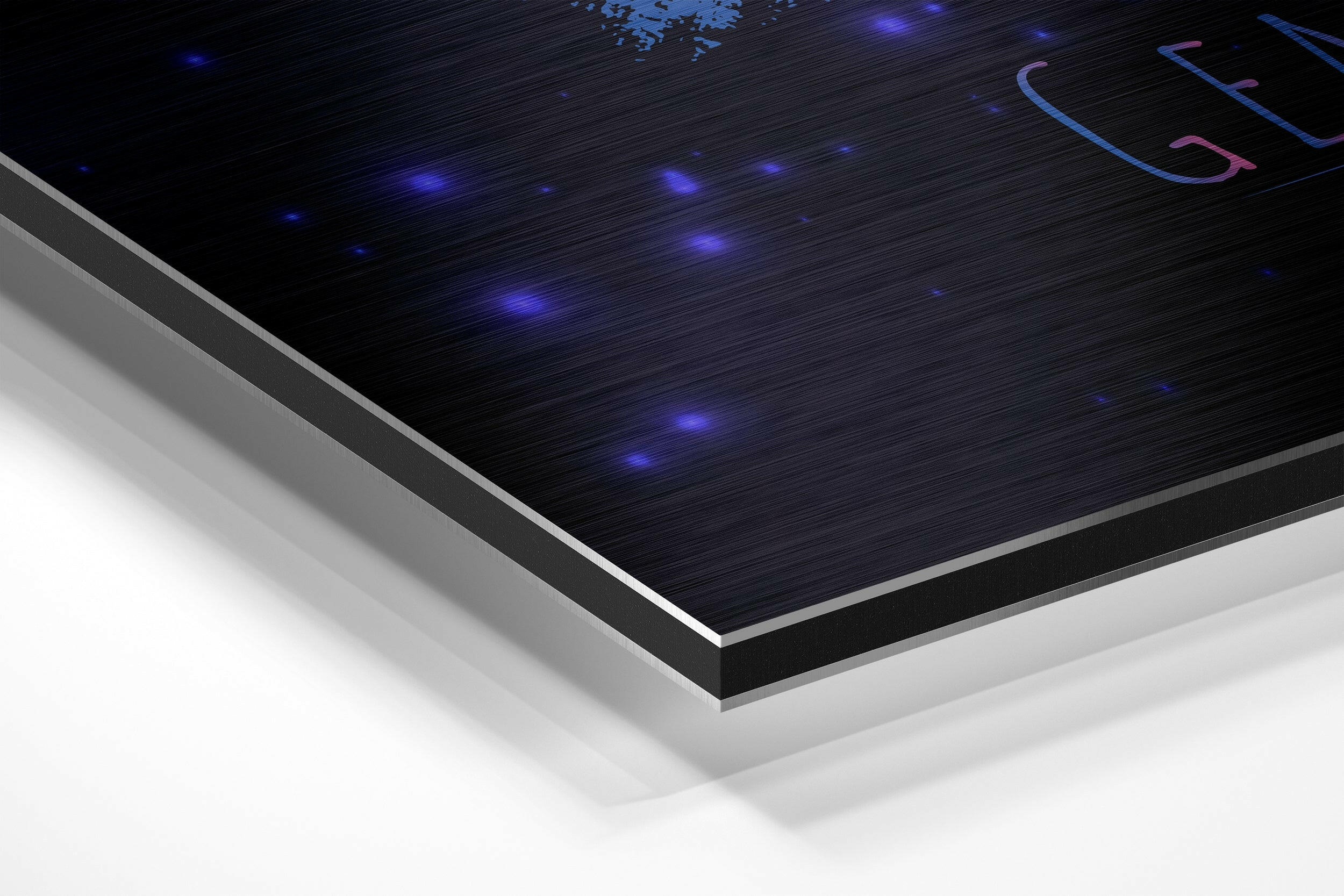 Gemini Brushed Aluminium Dibond Wall Art.