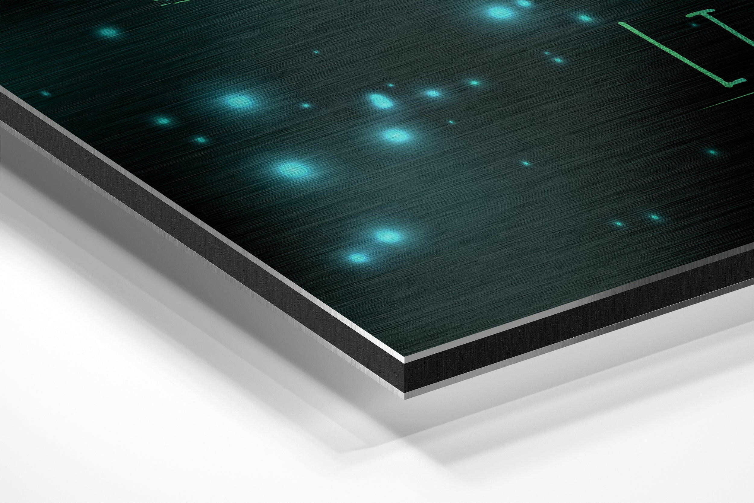 Libra Brushed Aluminium Dibond Wall Art.