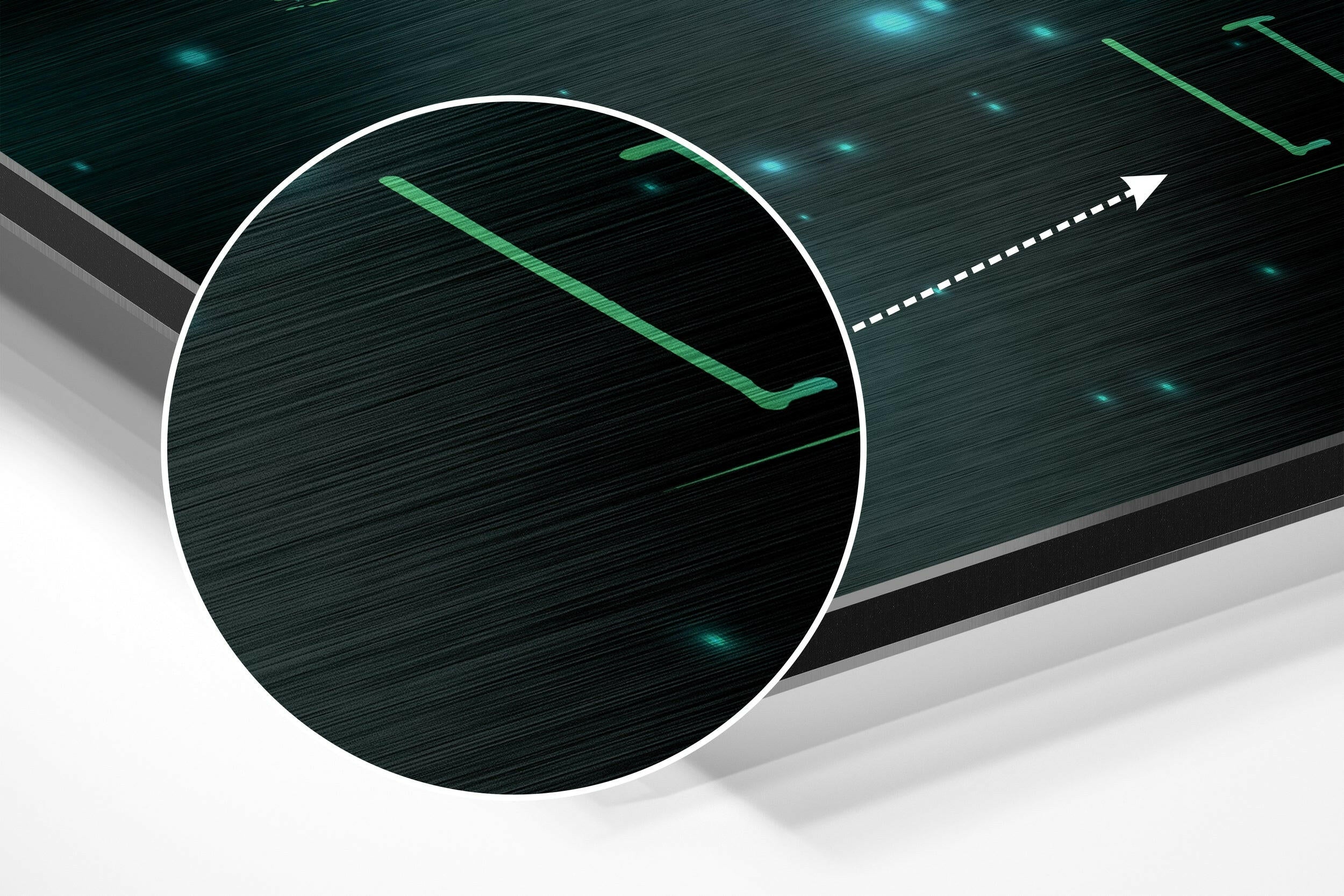 Libra Brushed Aluminium Dibond Wall Art.