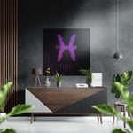 Pisces Brushed Aluminium Dibond Wall Art.