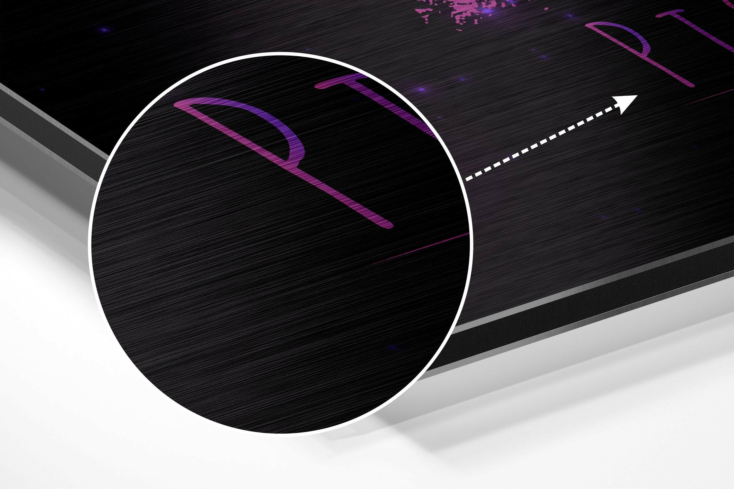 Pisces Brushed Aluminium Dibond Wall Art.