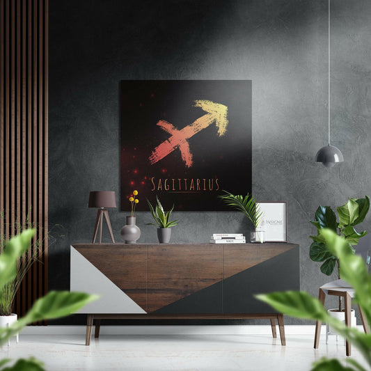 Sagittarius Brushed Aluminium Dibond Wall Art.