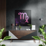 Virgo Brushed Aluminium Dibond Wall Art.