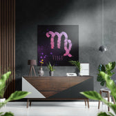 Virgo Brushed Aluminium Dibond Wall Art.