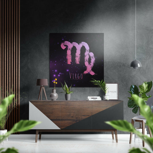 Virgo Brushed Aluminium Dibond Wall Art.