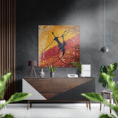 Dance Brushed Aluminium Dibond Wall Art.
