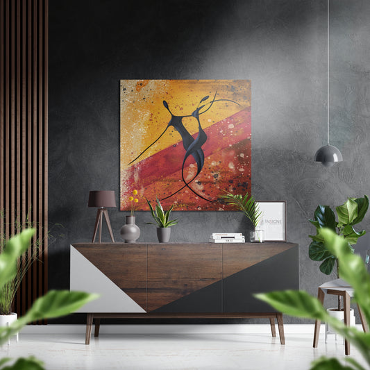 Dance Brushed Aluminium Dibond Wall Art.