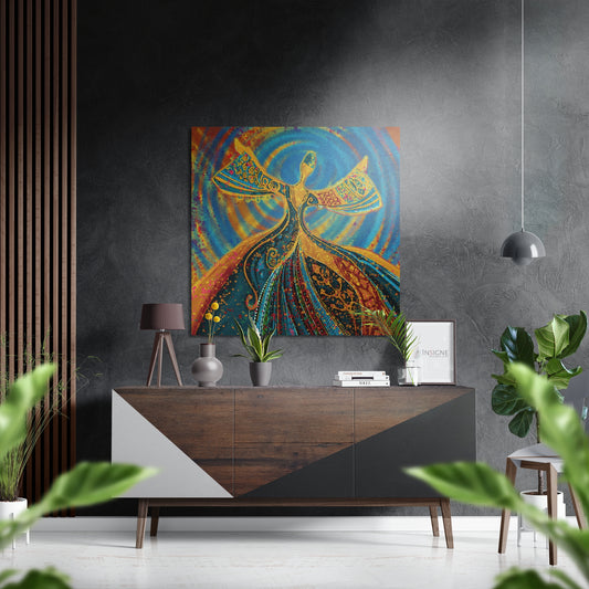 Dervish Brushed Aluminium Dibond Wall Art.
