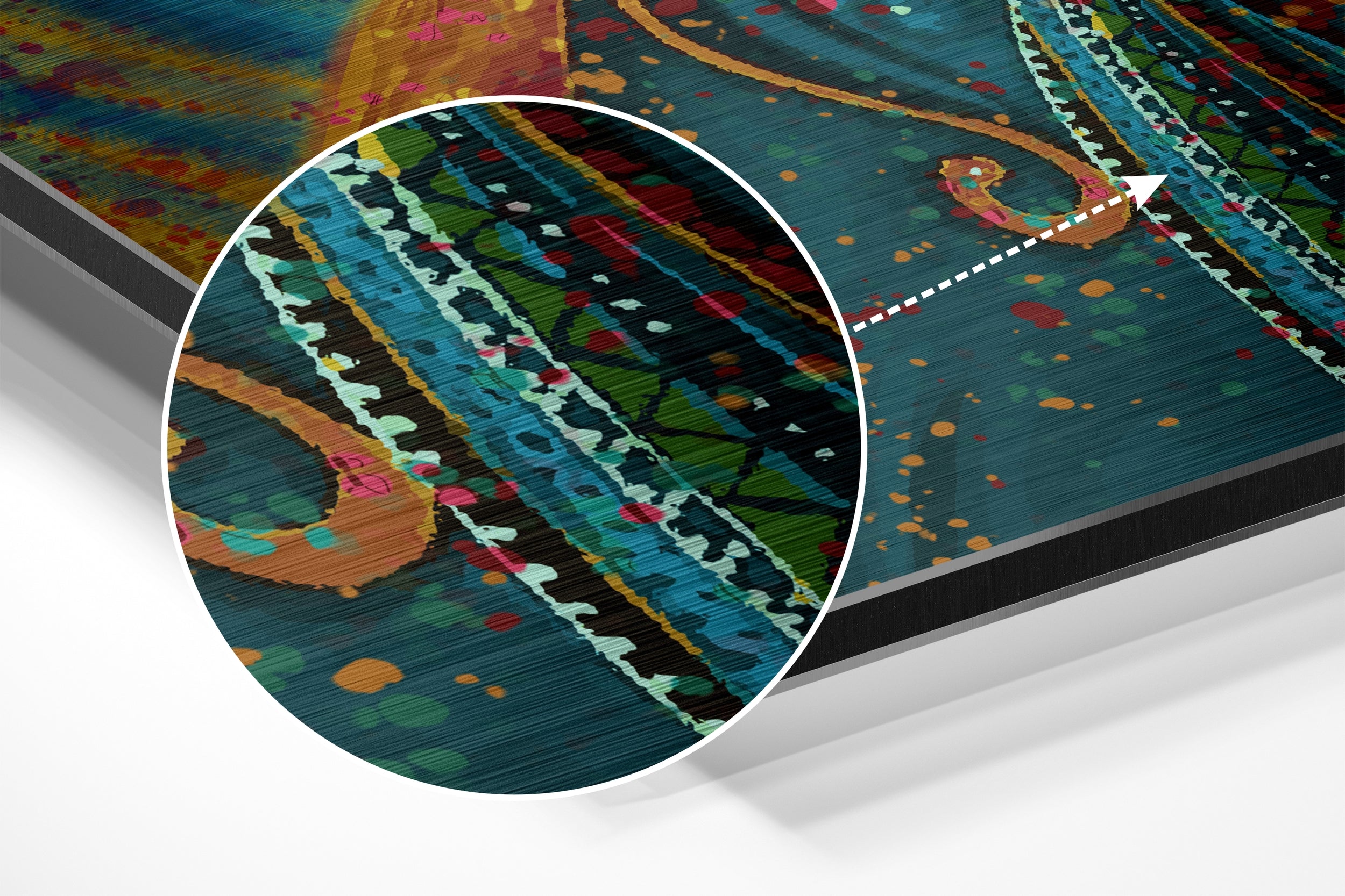 Dervish Brushed Aluminium Dibond Wall Art.