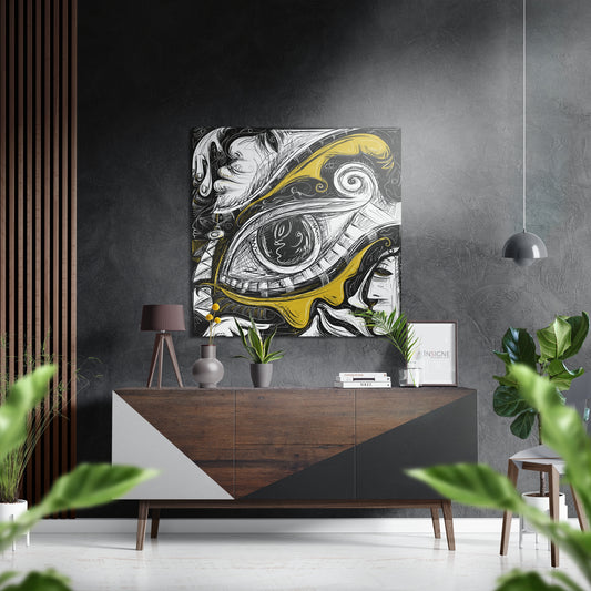 Dojutsu Eye Brushed Aluminium Dibond Wall Art.