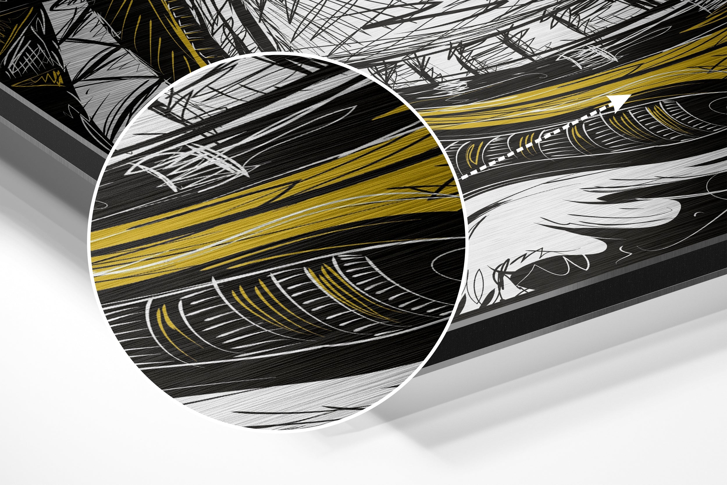 Dojutsu Eye Brushed Aluminium Dibond Wall Art.