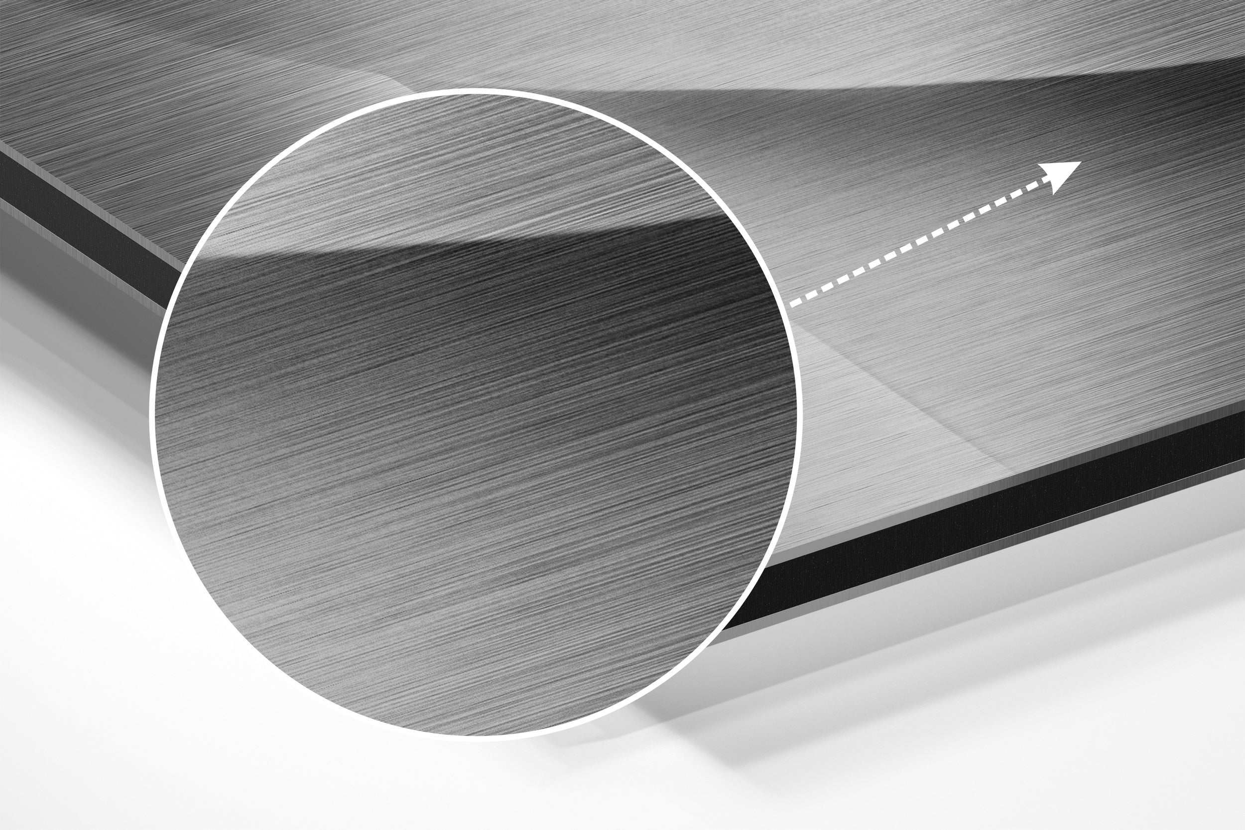 Lips Brushed Aluminium Dibond Wall Art.